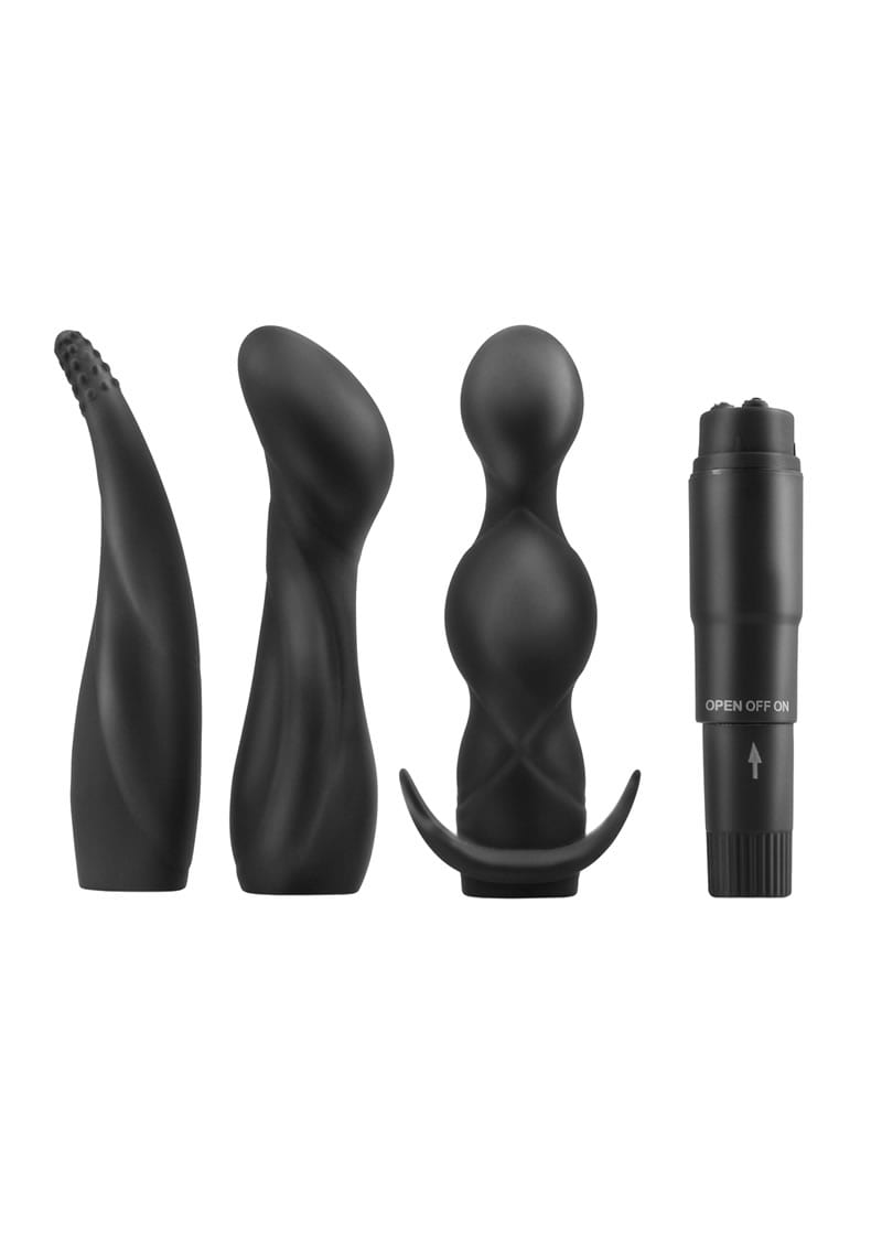 Anal Fantasy Collection Silicone Anal Adventure Kit Waterproof Black