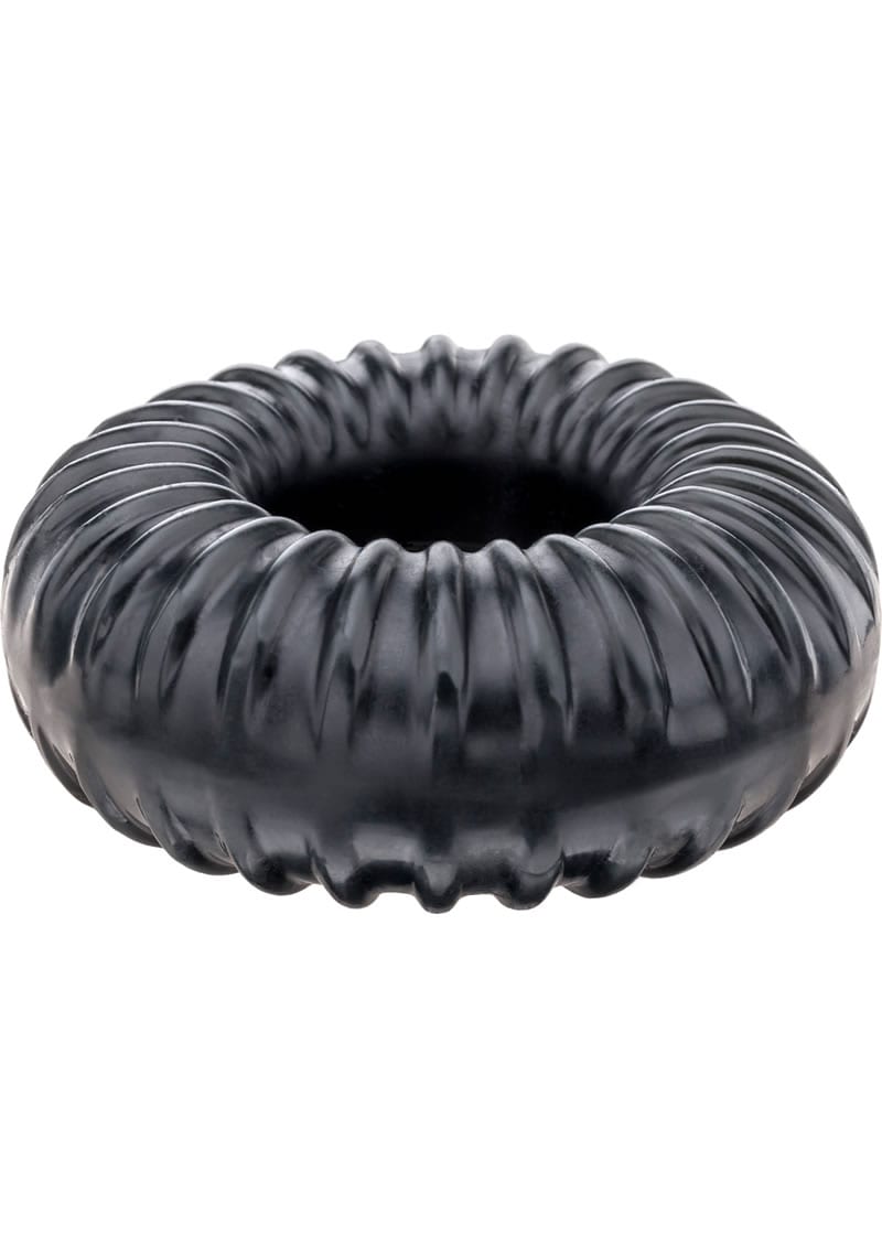 Perfect Fit Ribbed Ring Cock Ring Black