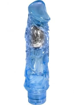 Naturally Yours Wild Ride Jelly Realistic Vibrator Waterproof Blue 9 Inch