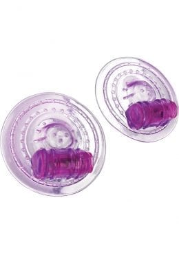 Trinity Vibes Razzle Vibrating Nipple Pads Purple