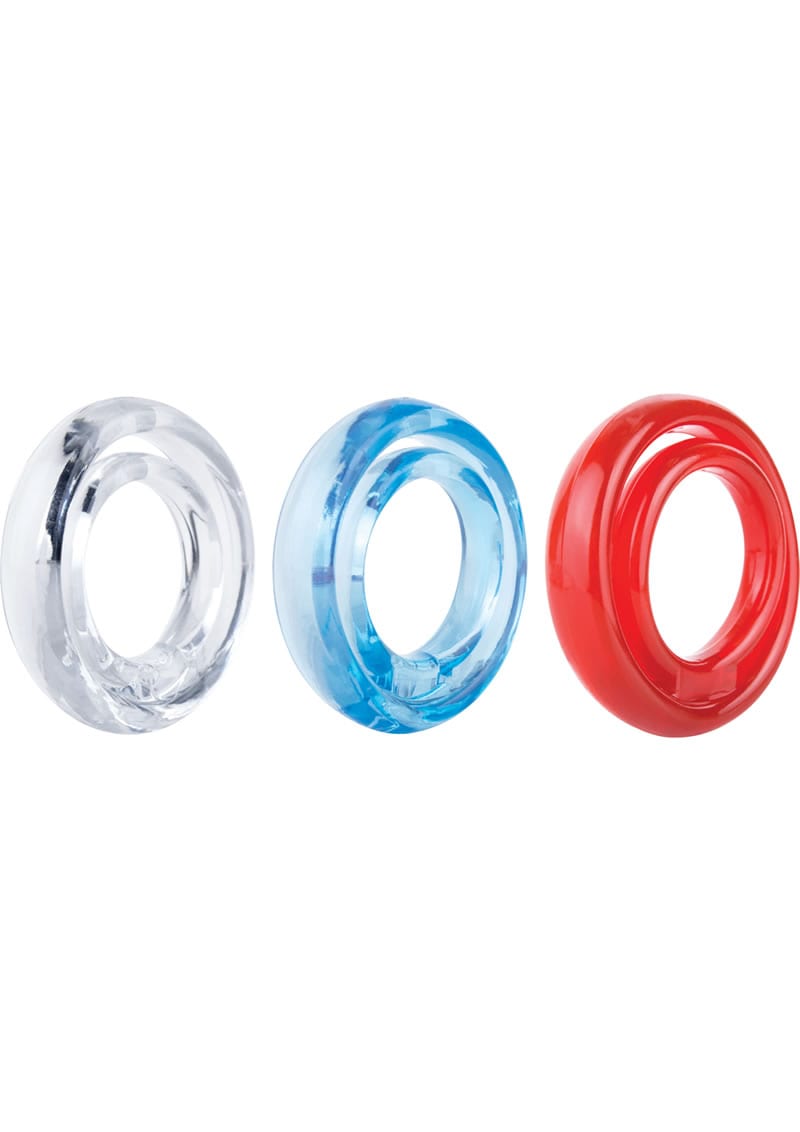 Ring O 2 Cockring With Ball Sling Assorted Colors 18 Each Per Box