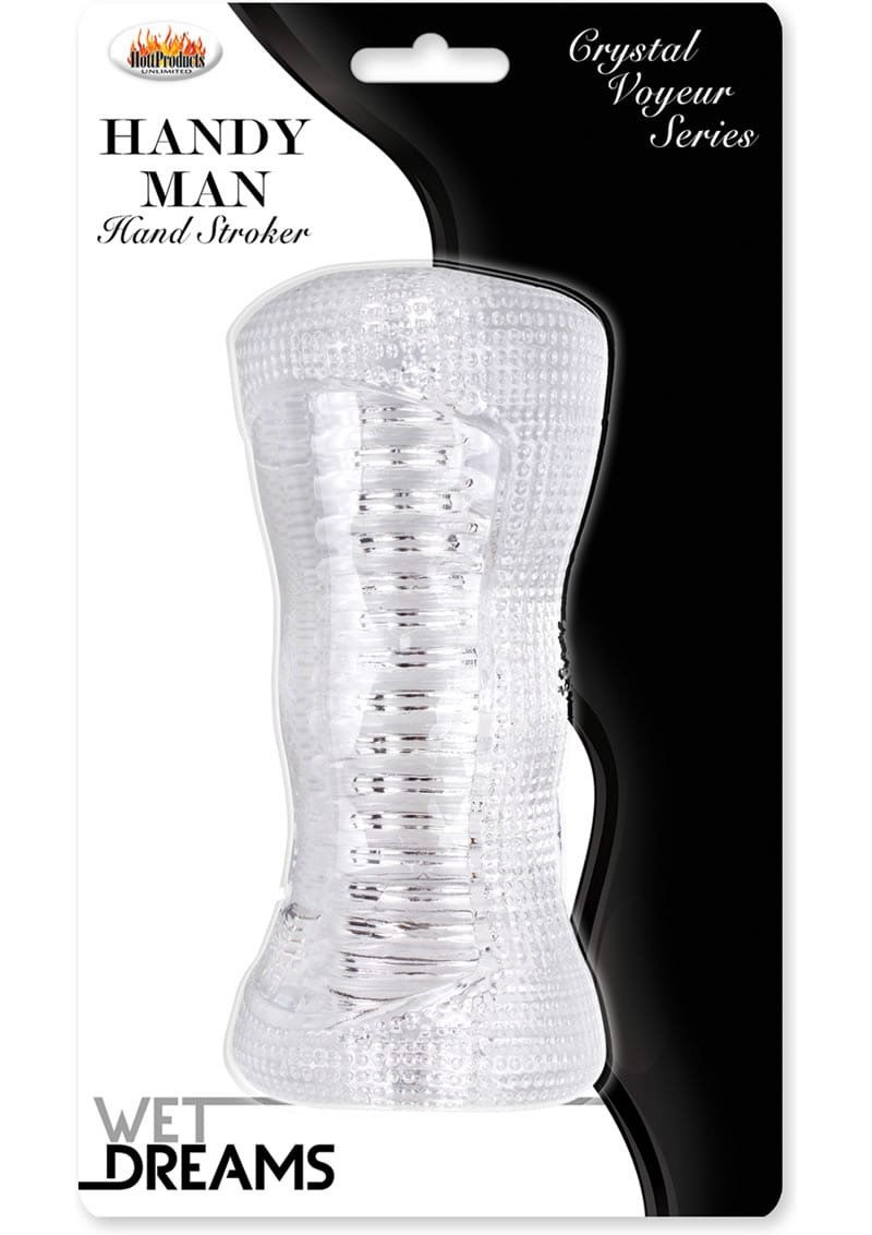 Wet Dreams Handy Man Stroker Textured Sleeve Clear