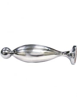 Rouge Fish Tail Anal Butt Plug Probe Large Stainless Steel