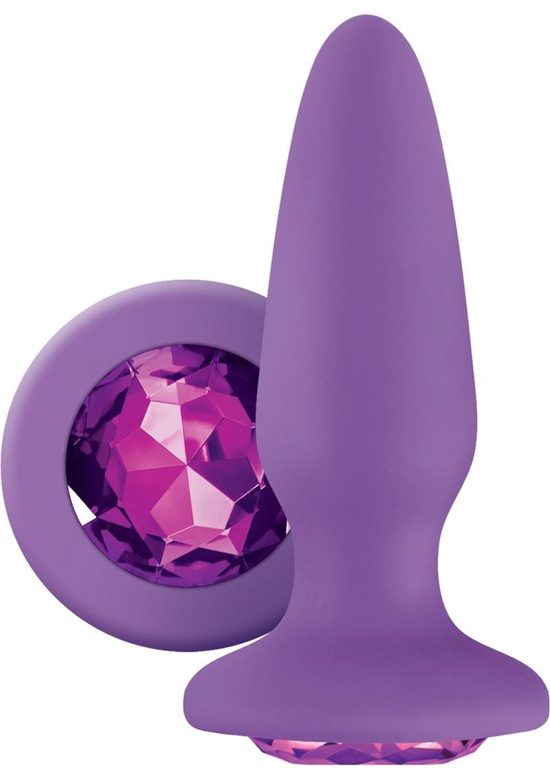Glams Silicone Anal Plug Purple Gem