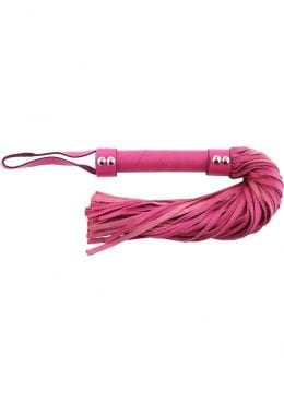 Rouge H Style Handle Leather Flogger Pink