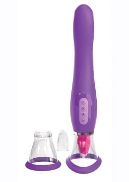 Fantasy For Her Ultimate Pleasure Silicone Vibrating Multi Speed USB Rechargeable Clit Stimulator Waterproof Purple