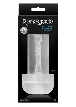 Renegade Universal Sleeve Xl Clear Pump Accessory Textured