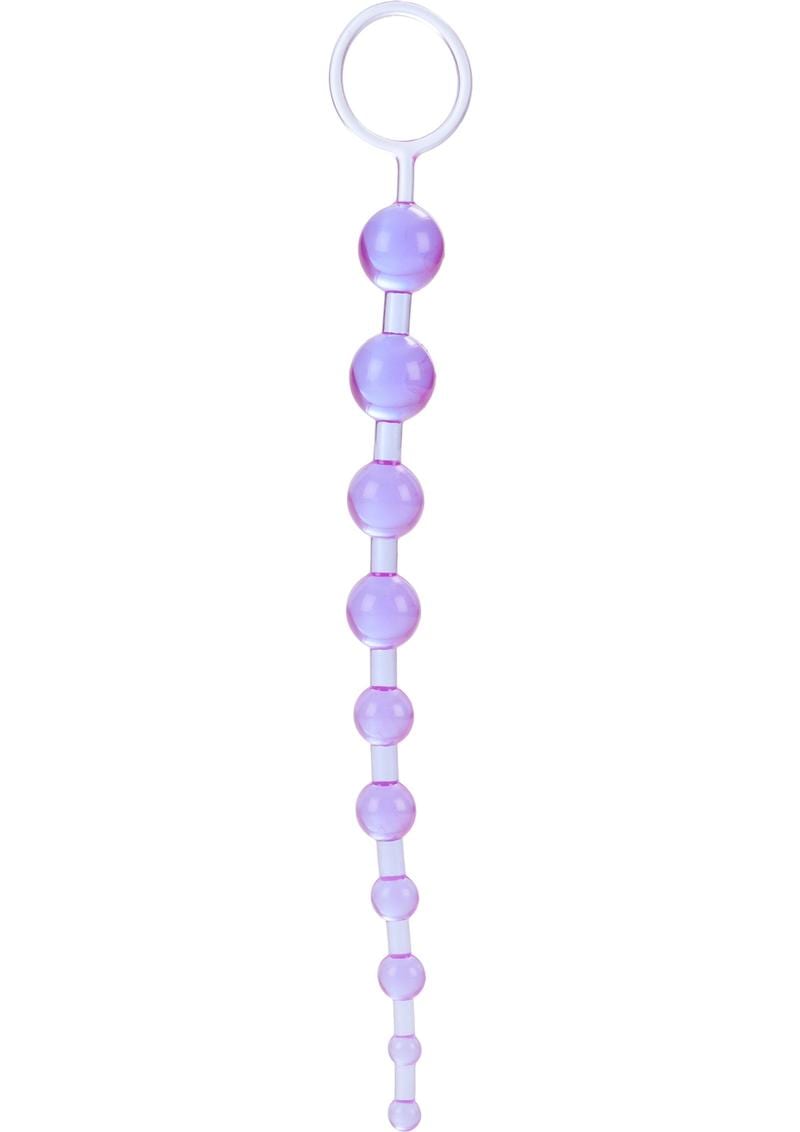 X 10 Beads Graduated Anal Beads 11 Inch Purple