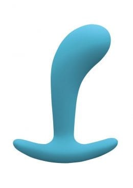 Firefly Contour Plug Glow In The Dark Anal Plug Non-Vibrating Silicone Blue Medium