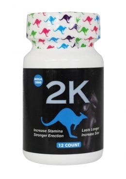 Kangaroo 2K Mega 3000 For Him Sexual Enhancement (12ct Bottle) - Blue