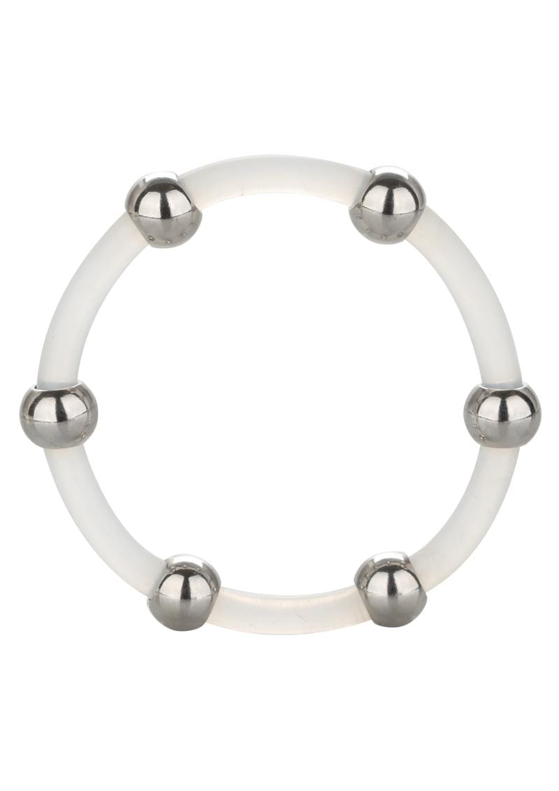 Steel Beaded Silicone Ring X-lg