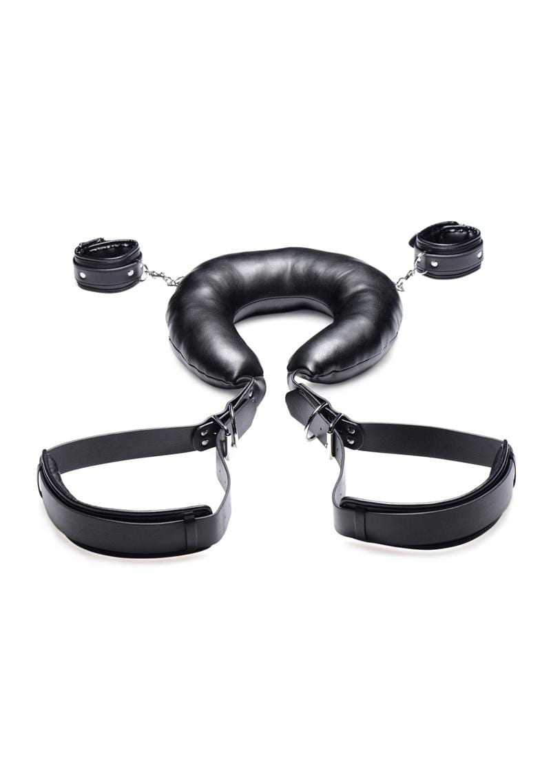 Strict Padded Thigh Sling With Wrist Cuffs - Black