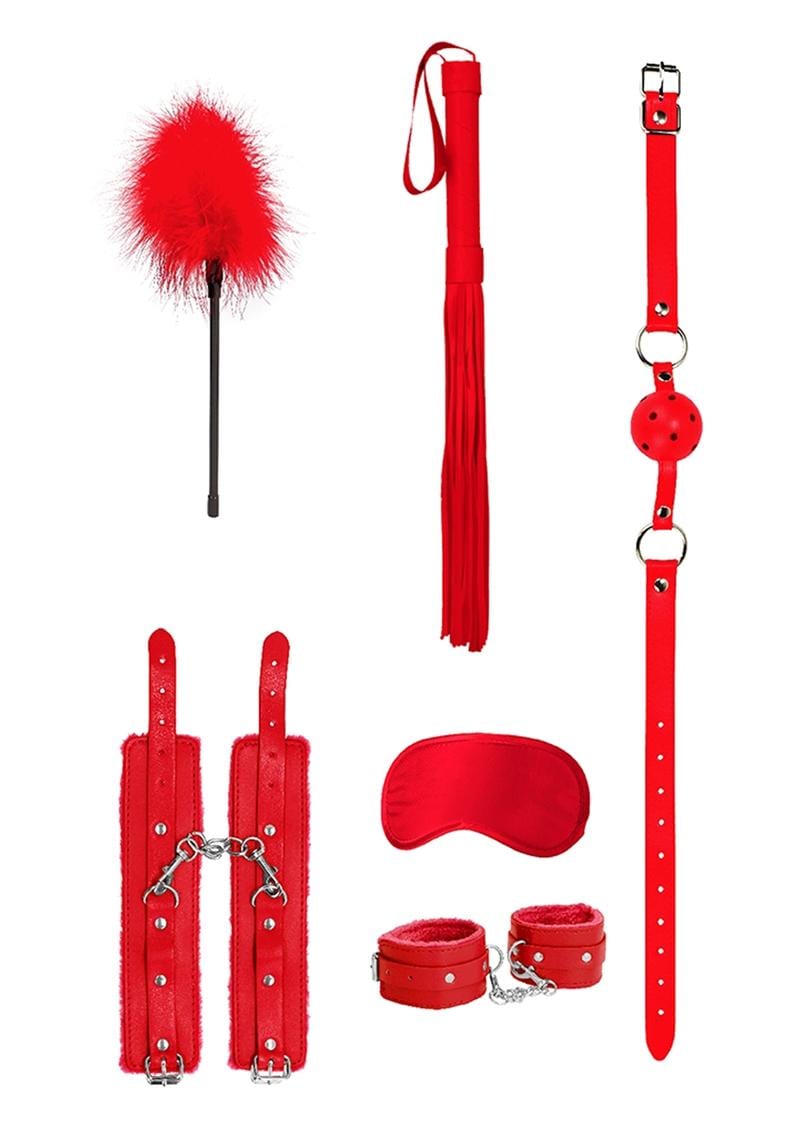 Ouch! Kits Beginners Bondage Kit 6pc - Red