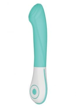 Ovo Silkskyn Rechargeable Silicone G-Spot Vibrator - Aqua/White