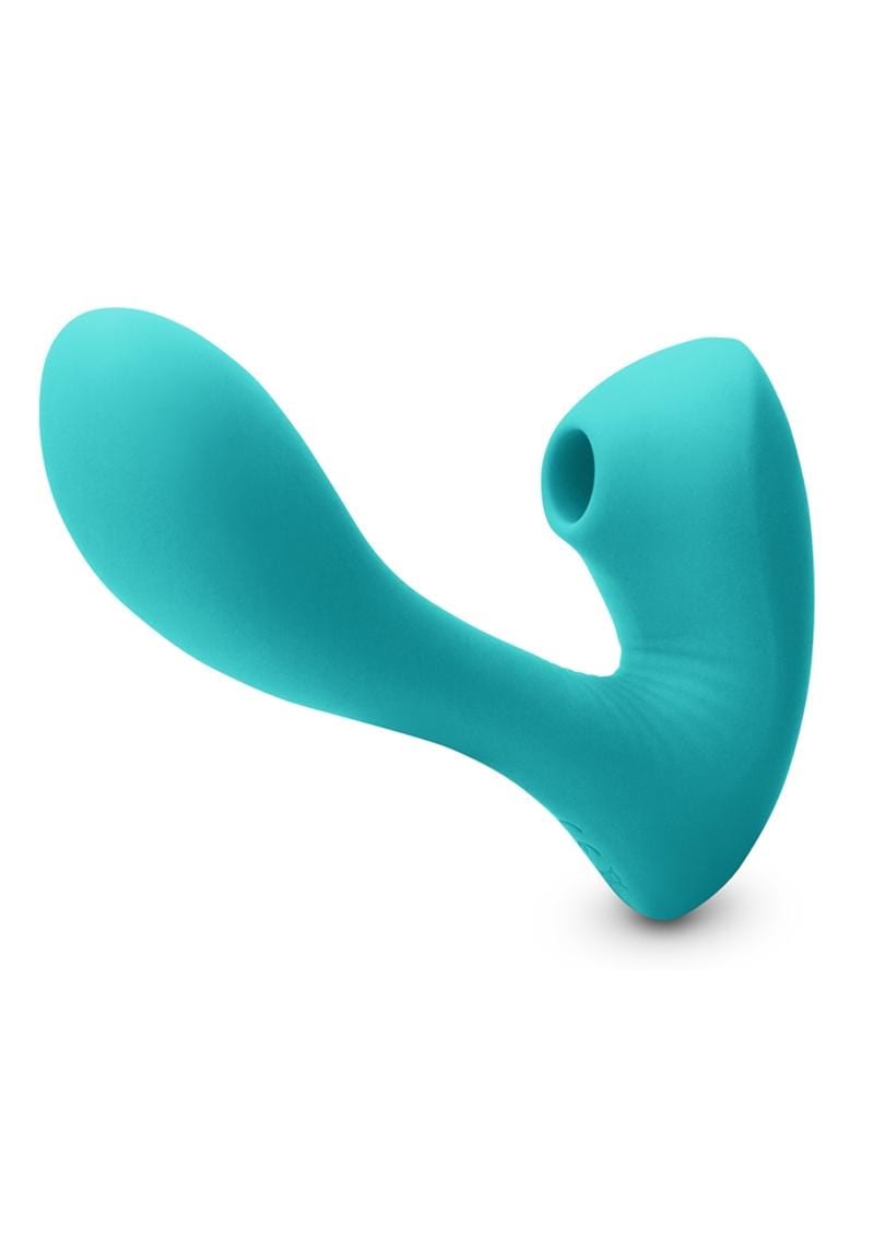 Inya Sonnet Silicone Rechargeable Vibrator With Clitoral Stimulation - Teal