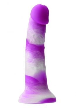 Colours Pleasures Yum Yum Silicone Dildo 6in - Purple