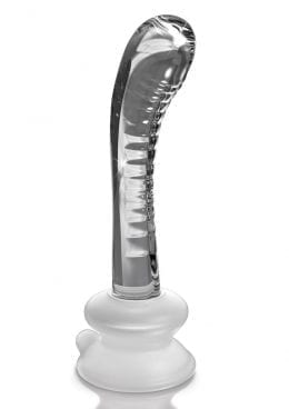 Icicles No 88 Glass G-Spot Wand With Bendable Silicone Suction Cup - Clear