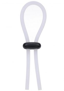 Rock Solid Lasso Double Lock Adjustable Silicone Cock Ring - White