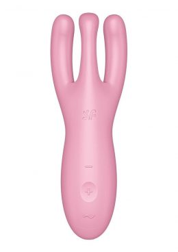 Satisfyer Threesome 4 Rechargeable Silicone Vibrator - Pink