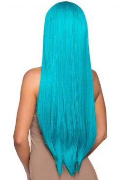 Leg Avenue Long Straight 33 Center Part Wig - O/S - Turquoise