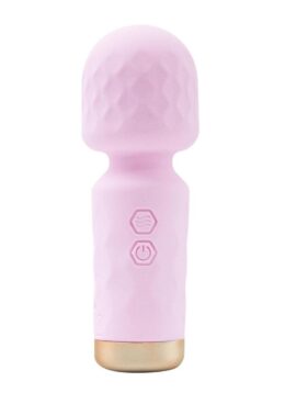 M`Lady Rechargeable Silicone Mini Vibrating Wand - Pink