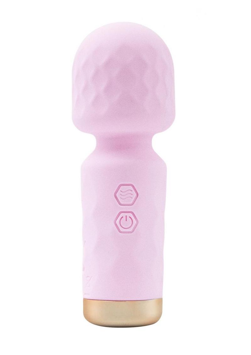 M`Lady Rechargeable Silicone Mini Vibrating Wand - Pink