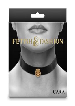 Fetish and Fashion Cara Collar - Black/Gold