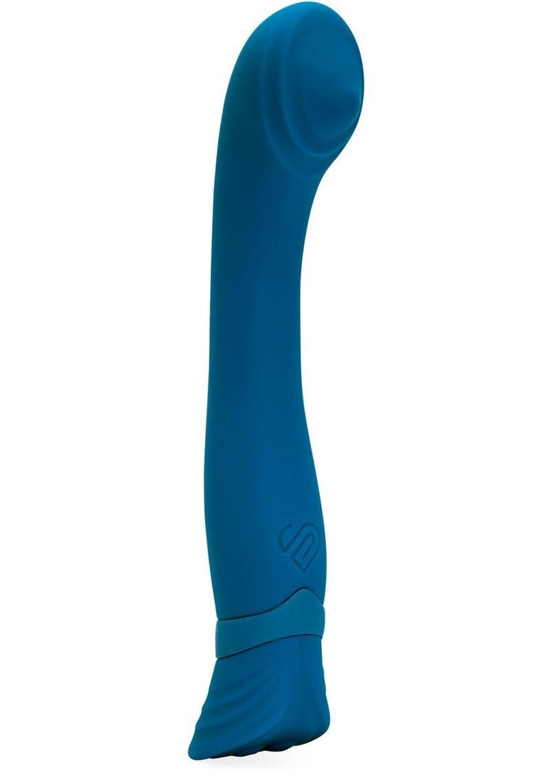 Nu Sensuelle Calypso Rechargeable Silicone Roller Motion G-Spot Vibrator with Clitoral Stimulation - Turquoise