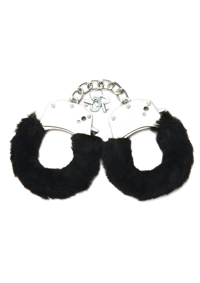 WhipSmart Furry Cuffs with Eye Mask - Black