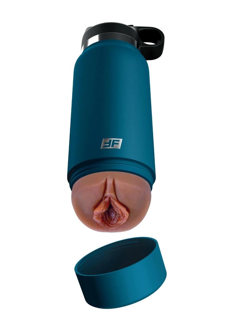 PDX Plus Fuck Flask Private Pleaser Pussy Stroker - Caramel/Blue