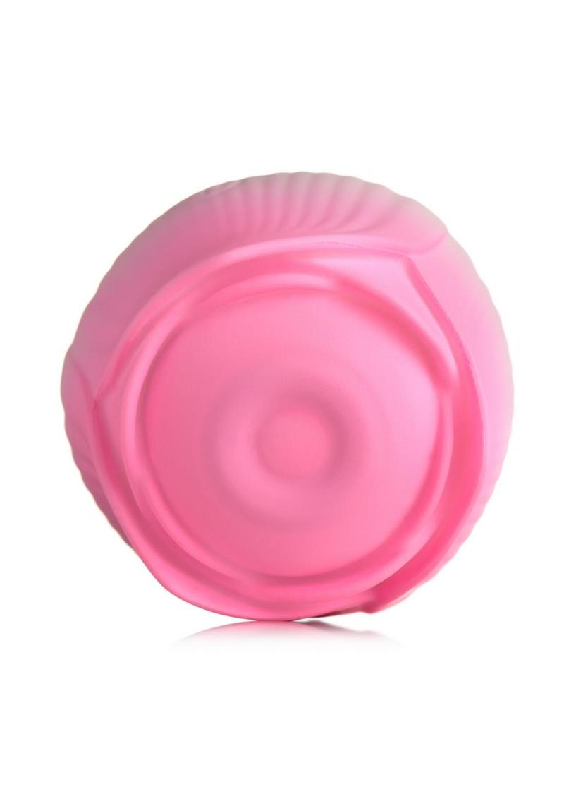 Bloomgasm Pulsing Petals Throbbing Silicone Rechargeable Rose Stimulator - Pink