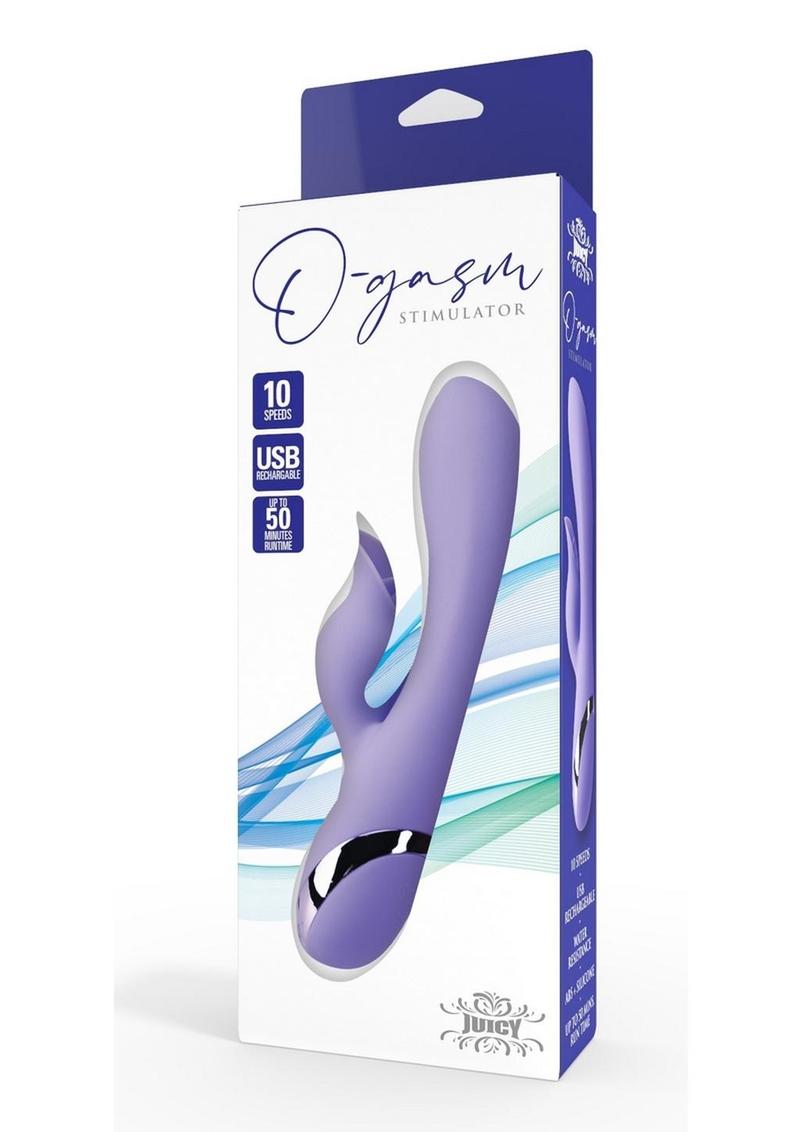 Juicy O-Gasm Stimulator Rechargeable Rabbit Vibrator - Purple