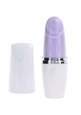 Playboy Getaway Rechargeable Silicone Clitoral Stimulator - White/Lavender