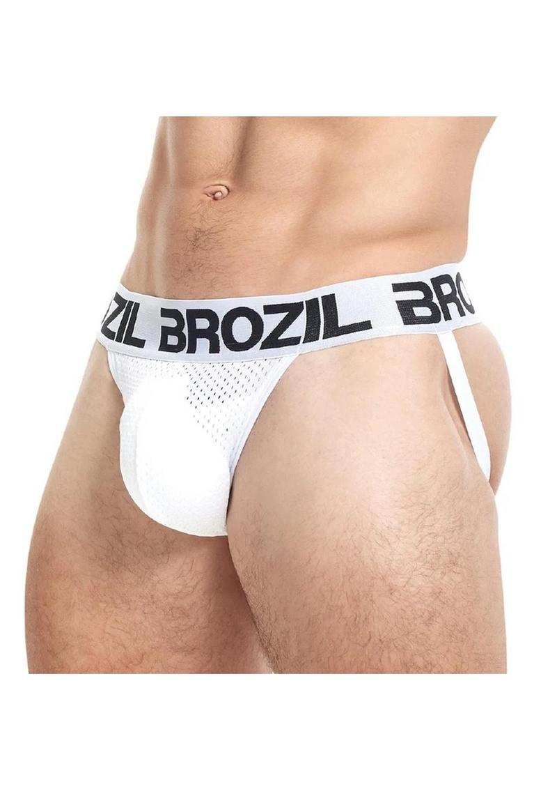 Brozil Ultra Bulge Enhancing Jockstrap - Large/XLarge - White