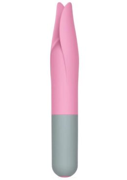 Rock Candy Cherry Flicker Rechargeable Silicone Tickler - Pink/Gray